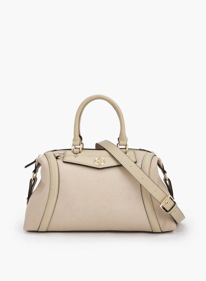 Celeste Monogram Embossed Tote Bag With Detachable Strap